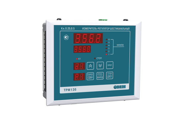 ТРМ136 шестиканальный регулятор с RS-485