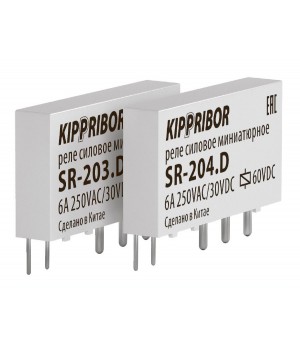 Интерфейсные промежуточные реле KIPPRIBOR в ультратонком корпусе серии SR