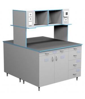 Стол островной для работы стоя СЛО-НВК-1200-КГ (1215×1520×1650)