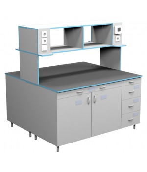 Стол островной для работы стоя СЛО-НВК-1500-ПП (1520×1520×1650)