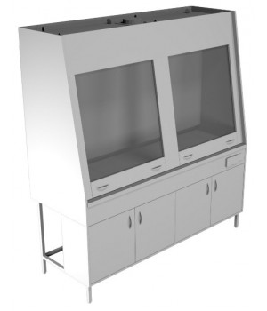 Шкаф вытяжной двухрамный НВ-1500 ШВд-Б (1410*700*1960)