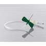 Игла-бабочка с луэр-адаптером (21Gх3/4" 10 см, зеленая,0,8х19 мм) (50 шт/упак)